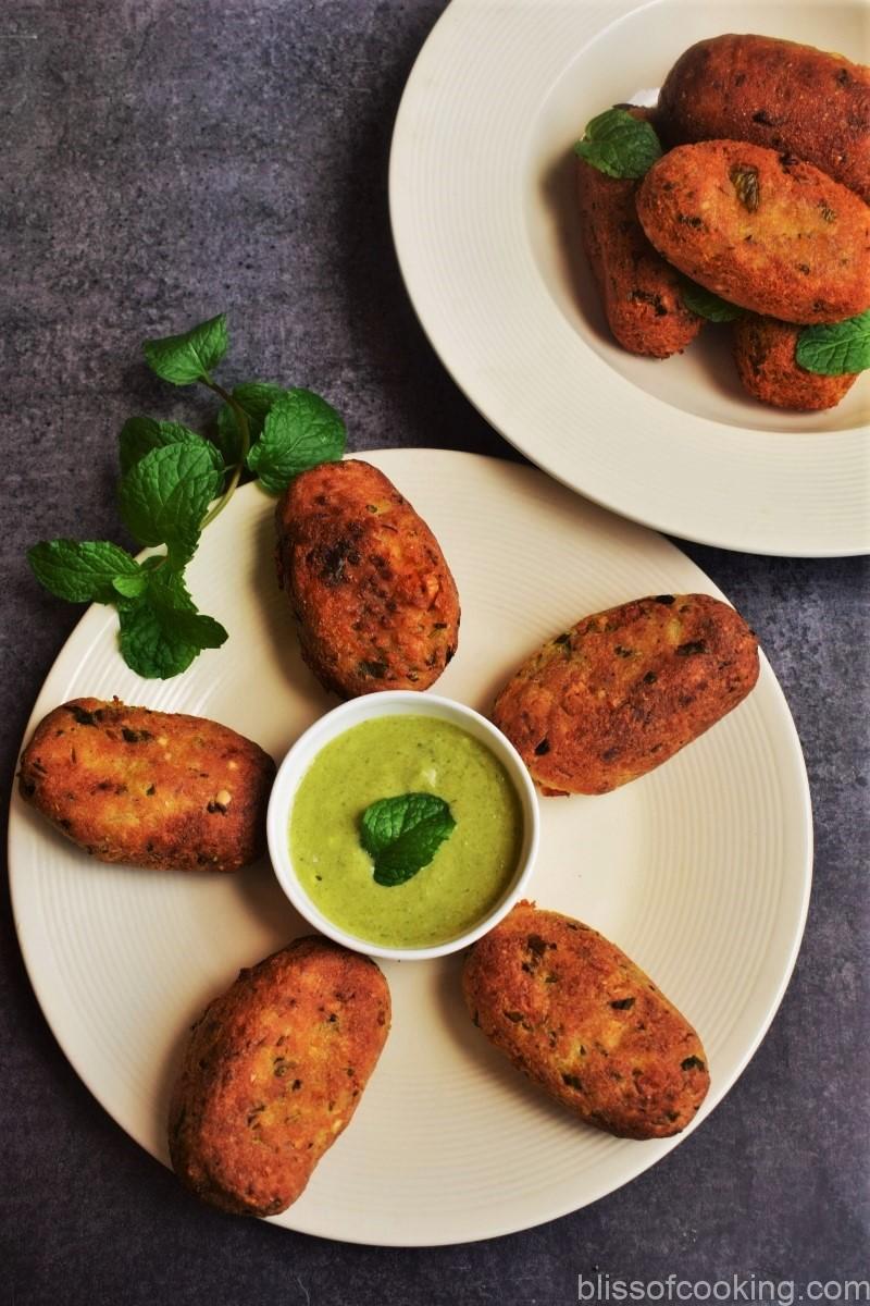 Stuffed Paneer Roll (falahari), Paneer Cutlet, Falahari Paneer Roll